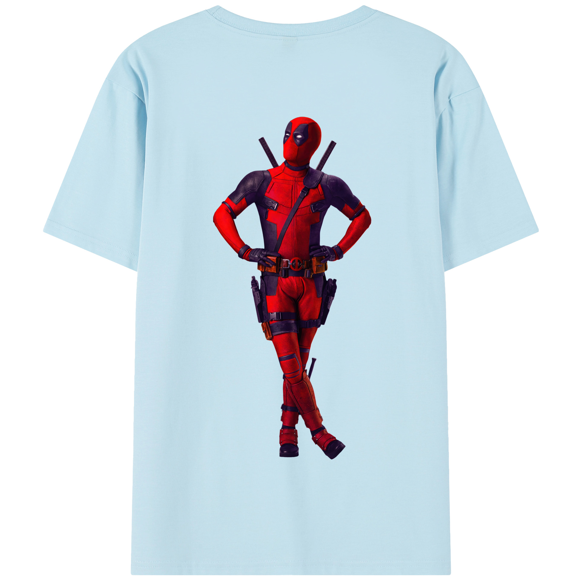 （画像用） Deadpool デッドプール 綿100％半袖Tシャツ（背面プリント）
